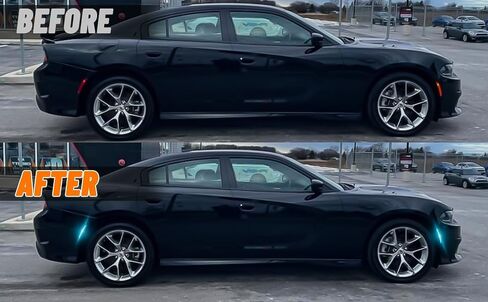 Bestview LED Side Marker Lights for Dodge Charger 2015-2023, Smoked Lens Front&Rear Bumper Turn Signal Lamp Assembly Kit accessories,Pack of 4(Pink Purple) in Kuwait