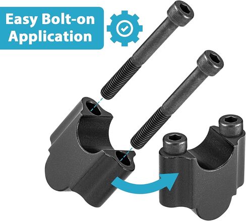 Wsays 7/8" Handlebar Risers 30mm Height Mount Clamp Kit Silver Compatible with Kawasaki KLR650 Fit Honda Fit Yamaha Fit Suzuki Fit ATV Dirt Bike Motorcycle in Saudi Arabia