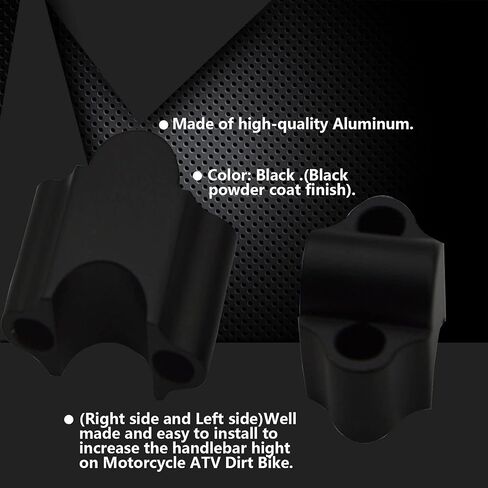 Wsays 7/8" Handlebar Risers 30mm Height Mount Clamp Kit Silver Compatible with Kawasaki KLR650 Fit Honda Fit Yamaha Fit Suzuki Fit ATV Dirt Bike Motorcycle in Saudi Arabia