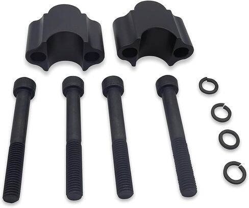 Wsays 7/8" Handlebar Risers 30mm Height Mount Clamp Kit Silver Compatible with Kawasaki KLR650 Fit Honda Fit Yamaha Fit Suzuki Fit ATV Dirt Bike Motorcycle in Saudi Arabia