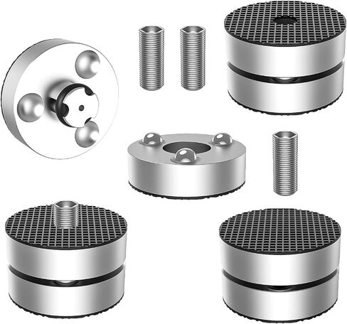 Tertullus 4 Pcs Speaker Isolation Feet Anti Vibration Pads with Stainless Steel Ball Speaker Pad Stand 39mm×24mm Aluminum Absorb Shock for Audio Speaker Amplifier HiFi Equipments(Gold) in Saudi Arabia