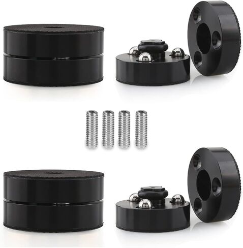 Tertullus 4 Pcs Speaker Isolation Feet Anti Vibration Pads with Stainless Steel Ball Speaker Pad Stand 39mm×24mm Aluminum Absorb Shock for Audio Speaker Amplifier HiFi Equipments(Gold) in Saudi Arabia
