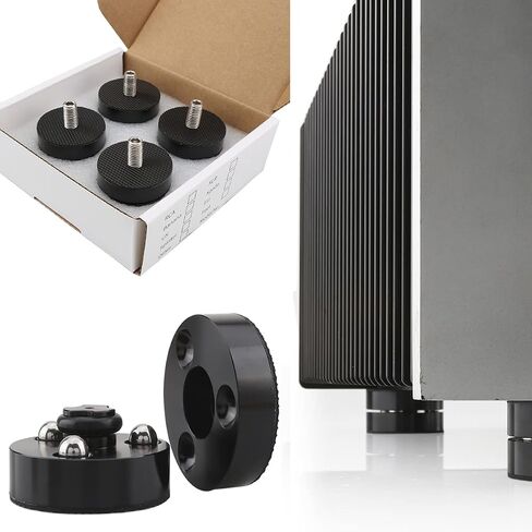Tertullus 4 Pcs Speaker Isolation Feet Anti Vibration Pads with Stainless Steel Ball Speaker Pad Stand 39mm×24mm Aluminum Absorb Shock for Audio Speaker Amplifier HiFi Equipments(Gold) in Saudi Arabia
