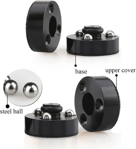 Tertullus 4 Pcs Speaker Isolation Feet Anti Vibration Pads with Stainless Steel Ball Speaker Pad Stand 39mm×24mm Aluminum Absorb Shock for Audio Speaker Amplifier HiFi Equipments(Gold) in Saudi Arabia