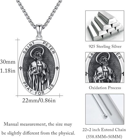 Saint Florian FireFighter Necklace 925 Sterling Silver Religion Patron Saint Florian Medal Amulet Protection Jewelry for Men Dad with Jewelry Box in Saudi Arabia