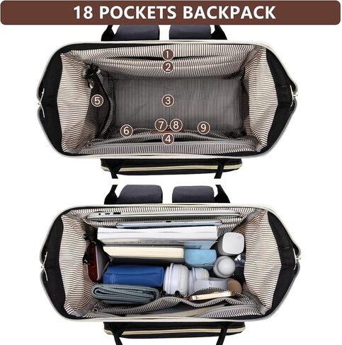 Backpack for Women Work Bags: 15.6 inch Laptop Backpack Purse Waterproof Backpacks with USB Charger College Bookbag Casual Business Computer Backpack for Travel Nurse Teacher in Kuwait