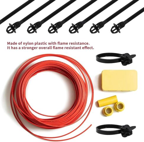 Push Mount Zip Ties 50Pcs, Heavy Duty Black Wire Zips Tie Mounts, 2 in 1 Nylon Self Locking Push Mount Cable Zip Tie for Engine Bay Wire Harness, Indoor Wires Tying (8.3"x0.2") in Kuwait