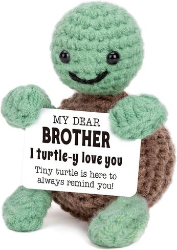 Mini Funny Turtle Sister Gifts from Sister Brother, Soul Sister Friend Gifts for Women Girls, Small Birthday Christmas Sister Gifts Presents, Love Cute Sister Stuff Things, Handmade Crochet Turtle in Kuwait