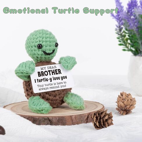 Mini Funny Turtle Sister Gifts from Sister Brother, Soul Sister Friend Gifts for Women Girls, Small Birthday Christmas Sister Gifts Presents, Love Cute Sister Stuff Things, Handmade Crochet Turtle in Kuwait