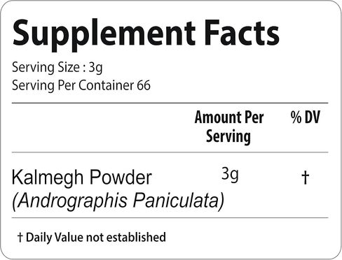 Andrographis Extract 20% Andrographolide 60 Veg Capsules (450mg) | Natural Liver Tonic (Kalmegh Extract) | Herbal Supplement for Healthy Immunity | Bixa Botanical in Kuwait