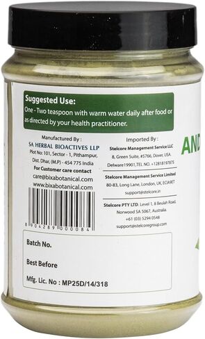 Andrographis Extract 20% Andrographolide 60 Veg Capsules (450mg) | Natural Liver Tonic (Kalmegh Extract) | Herbal Supplement for Healthy Immunity | Bixa Botanical in Kuwait