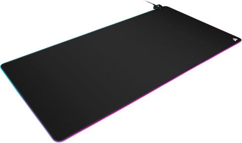 لوحة ماوس ألعاب قماشية ممتدة 3XL من Corsair MM700 RGB / بساط مكتب - سطح قماش ضخم 1220 مم × 610 مم (48 بوصة × 24 بوصة)، إضاءة RGB ثلاثية المناطق 360 درجة، منفذي USB - أسود in Kuwait
