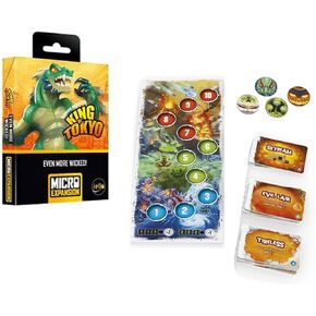IELLO: King of Tokyo Power Up, New Edition, Set of Evolution Cards to Power up Your Monsters Included, 30 Minute Play Time, 2 to 6 Players, Ages 10 and Up