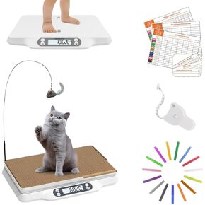 Digital Pet Scale, Puppy Scale for Weighing, Puppy Whelping Scale, Newborn Pet Weighing, Accurate Small Animal Scales for Kitten Hedgehog, Multi-Function LCD Scale,Max 33lb, 11.4 inch in Kuwait