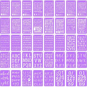 UCEC 3 Inch Letter Stencils Symbol Number Stencil, 42PCS Reusable Alphabet Letter Stencils Interlocking Stencil Kit, Plastic Art Craft Stencils Letters, Number Stencil Kit for Christmas Decorations