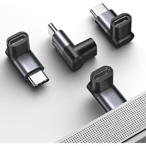 JSAUX 90 درجة USB-C ذكر إلى USB-C أنثى محول 2 حزمة، 40 جيجابت في الثانية نقل البيانات PD 100W USB نوع C 3.1 موسع لماك بوك، ROG Ally، Switch، Steam Deck، VR والمزيد من أجهزة الكمبيوتر المحمول، الكمبيوتر اللوحي، الهاتف in Kuwait