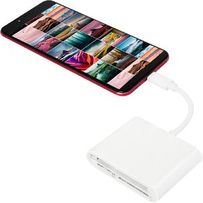 محول Lightning إلى USB للكاميرا، محول كابل USB OTG أنثى من Lightning لأجهزة iPhone وiPad المحددة التي تدعم توصيل الكاميرا، وقارئ البطاقات، ومحرك أقراص فلاش USB، وMIDI، ولوحة المفاتيح، والماوس 2pack