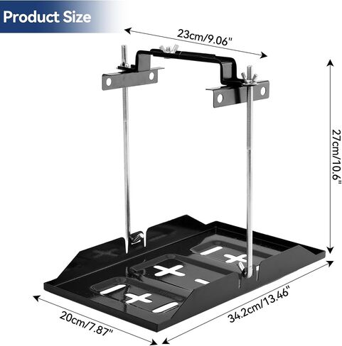 Battery Hold Down Kit Adjustable Battery Tray Universal Battery Box Battery Tie Down Holder with Stainless Steel Bracket Clamp for Boat, Car, Marine in Kuwait