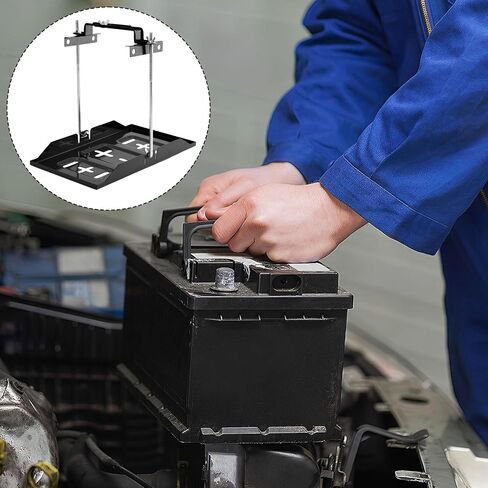 Battery Hold Down Kit Adjustable Battery Tray Universal Battery Box Battery Tie Down Holder with Stainless Steel Bracket Clamp for Boat, Car, Marine in Kuwait