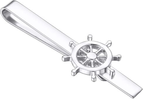 Silver Tie Clips for Men unique Pirate Skull Tie Pin Necktie Bar Suit Accessories Mens in Kuwait