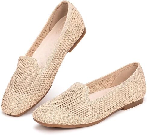 Frank Mully Women's Loafer Flats Square Toe Comfortable Office Work Shoes, Cute Penny Loafer Slip On Walking Driving Shoes in Saudi Arabia