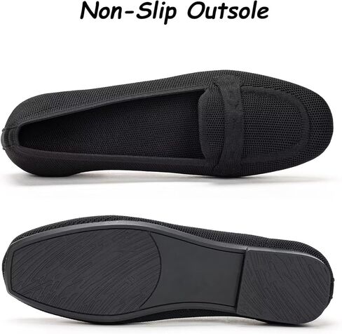 Frank Mully Women's Loafer Flats Square Toe Flat Shoes Comfortable Office Work Shoes, Cute Penny Loafer Slip On Walking Driving Shoes in Kuwait