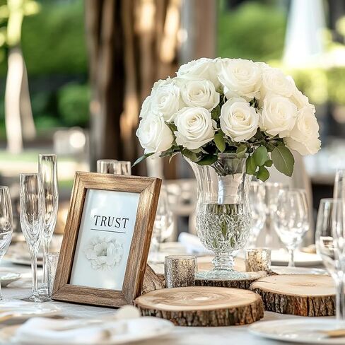 IMQing 24 قطعة من زهور الورد الاصطناعية للديكور، 20 بوصة من الزهور الاصطناعية مع سيقان طويلة، ورود وهمية مع أشواك لتزيين حفلات الزفاف المنزلية (24، أحمر) in Kuwait