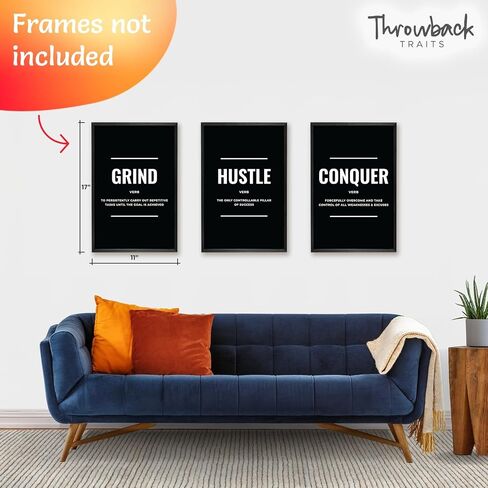 Set of 6 Motivational Posters for Office - Inspirational Wall Art with Positive Quotes, Motivational Decor for Office, Inspirational Wall Decor, Affirmation Wall Art, Office Posters for Men and Women in Kuwait