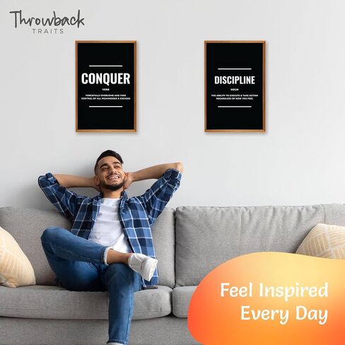 Set of 6 Motivational Posters for Office - Inspirational Wall Art with Positive Quotes, Motivational Decor for Office, Inspirational Wall Decor, Affirmation Wall Art, Office Posters for Men and Women in Kuwait