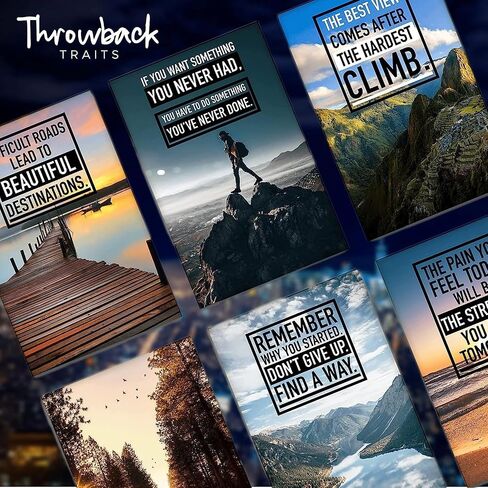 Set of 6 Motivational Posters for Office - Inspirational Wall Art with Positive Quotes, Motivational Decor for Office, Inspirational Wall Decor, Affirmation Wall Art, Office Posters for Men and Women in Kuwait