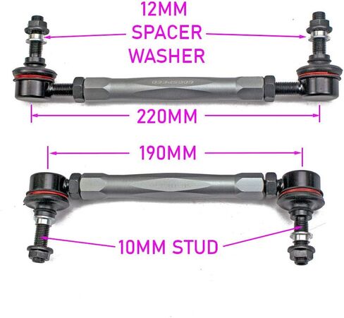 Godspeed Adjustable Sway Bar End Links (Stud-2-Stud 180-210 MM Range) in Kuwait