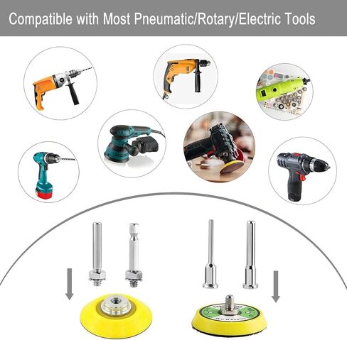 140 قطعة من أقراص الصنفرة الرطبة والجافة مقاس 3 بوصات، متنوعة من 120 إلى 5000 حبيبة من كربيد السيليكون وورق الصنفرة مع وسادات صنفرة ساق 1/4 بوصة ووسادة تلميع إسفنجية لتلميع وتشطيب السيارة المعدنية الخشبية in Kuwait