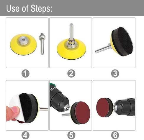 140 قطعة من أقراص الصنفرة الرطبة والجافة مقاس 3 بوصات، متنوعة من 120 إلى 5000 حبيبة من كربيد السيليكون وورق الصنفرة مع وسادات صنفرة ساق 1/4 بوصة ووسادة تلميع إسفنجية لتلميع وتشطيب السيارة المعدنية الخشبية in Kuwait