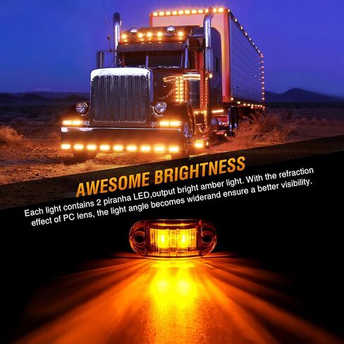 Nilight Cab Roof Marker Light 5 قطع العنبر دمعة أعلى التخليص مؤشر ضوء مقاوم للماء سطح جبل ضوء الجري للشاحنات الثقيلة مقطورة العربة RV جرار in Kuwait