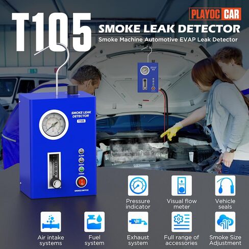 PLAYOCCAR 12V Smoke Leak Detector T80 EVAP Built-in Air Pump - for Car/Motorcycle/Truck/SUV/Speedboat Car Fuel Leak Detectors (Test Oil: Liquid Paraffin or Baby Oil) in Kuwait