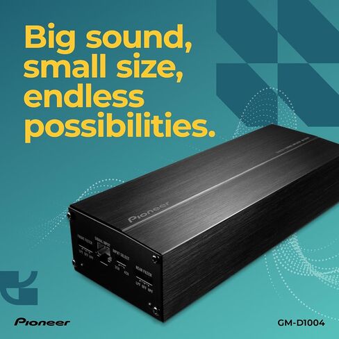 Pioneer GM-DX971 - Powerhouse Amplifier with 2,400 Watts, Class-D Technology, 1-Channel, Variable Low-Pass Filter, Compact Design, and Remote Bass Boost Control in Kuwait