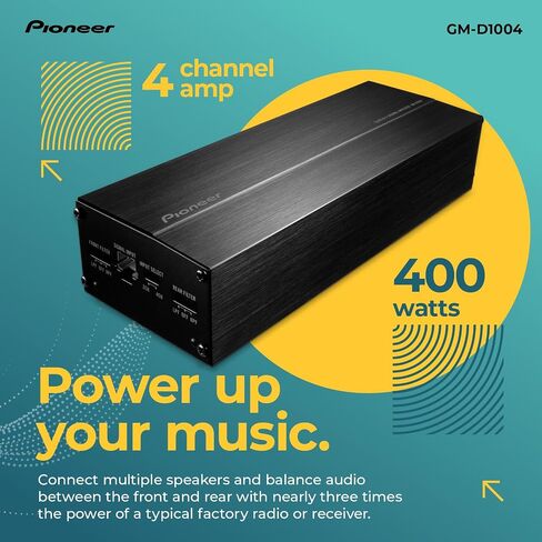 Pioneer GM-DX971 - Powerhouse Amplifier with 2,400 Watts, Class-D Technology, 1-Channel, Variable Low-Pass Filter, Compact Design, and Remote Bass Boost Control in Kuwait