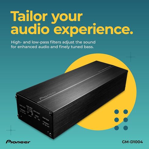 Pioneer GM-DX971 - Powerhouse Amplifier with 2,400 Watts, Class-D Technology, 1-Channel, Variable Low-Pass Filter, Compact Design, and Remote Bass Boost Control in Kuwait