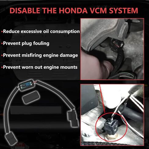 VCM Muzzler Harness Disable Kit,Compatible with Honda 3.5L V6 Engine,Replacement for Acura 2013+, for Pilot 2009+, for Accord 2008+, for Ridgeline 2007+, for Odyssey 2007+ in Kuwait
