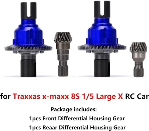 جزء تروس الإسكان التفاضلي الأمامي والخلفي الصلب مناسب لـ Traxxas x-maxx 8S 1/5 كبير X مجموعة تروس الإسكان المعدلة (أزرق خلفي) in Saudi Arabia