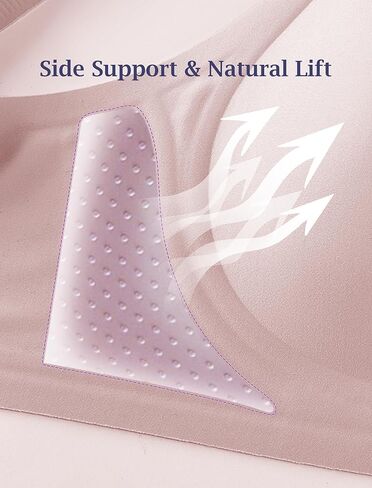 Womens Comfortable Wireless Bras with Support and Lift Seamless Push up Back Smoothing Comfort Everyday Bra in Kuwait