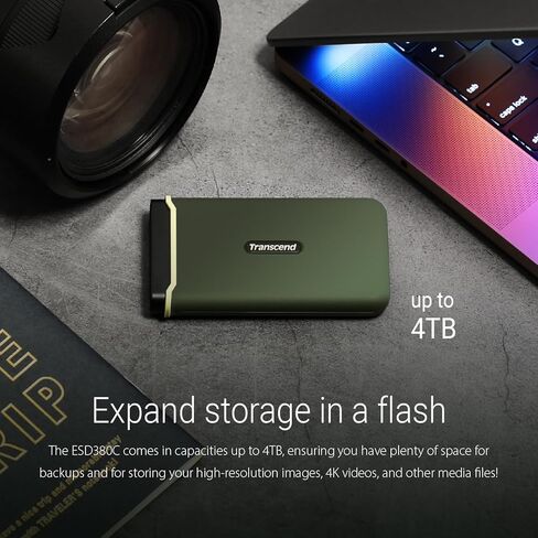 Transcend 1 تيرابايت خارجي، محمول، SSD معتمد لاختبار السقوط العسكري، ESD410C، USB 20 جيجابت في الثانية، النوع C TS1TESD410C in Saudi Arabia