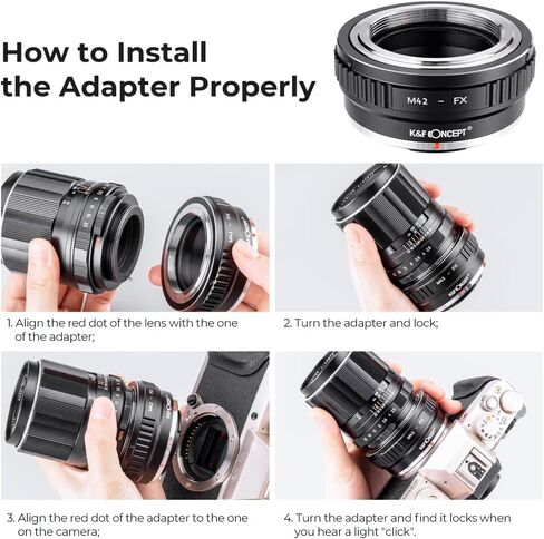 K&F Concept IV PRO MD-FX Lens Mount Adapter with Aperture Control Ring, Compatible with Minolta MD Series Lens to Fujifilm Fuji X-Series X FX Mount Cameras with Matting Varnish Design in Saudi Arabia