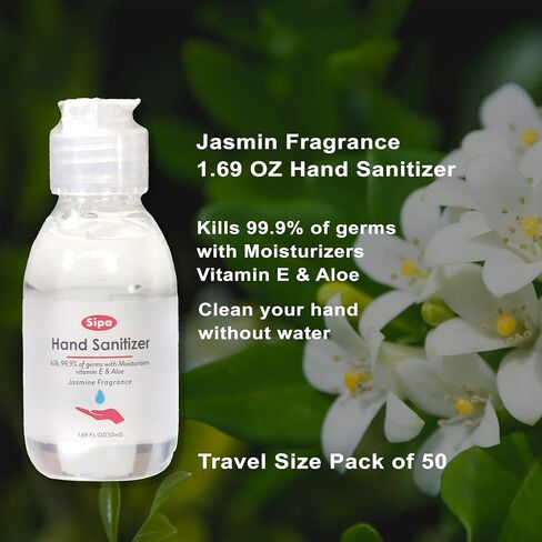 SIPA Hand Sanitizer with Moisturizer 1.69 oz/ 50 ml, (Pack of 16), Gift Box, Flip Cap, Travel Size, Scented Variety Pack with Aloe Vera, Ylang Ylang, Verbena, Lemon, Lavender, and Cherry Scent in Kuwait