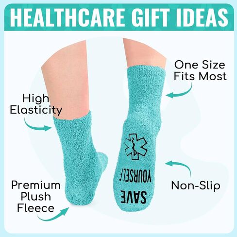 HAPPYPOP Funny Doctor Gifts for Men Women - Unique Gifts for Doctors Retirement Gifts for Doctors Dr Day Gifts for Doctors Male, Fuzzy Doctor Off Duty Socks in Kuwait