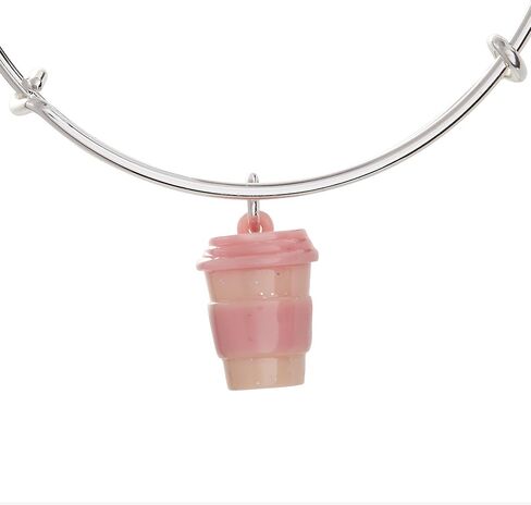 Alex and Ani AA616222سوار الإسورة القابل للتوسيع، Mama Needs Coffee سوار الإسورة القابل للتوسيع، فضي لامع، أرجواني، أساور in Saudi Arabia