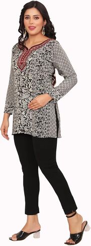 سترة نسائية هندية من Maple Clothing، ملابس كورتي كورتا مطبوعة هندية in Kuwait