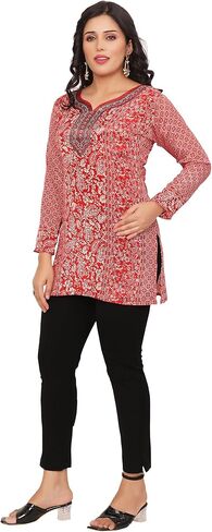 Maple Clothing Women's Indian Tunic Top Kurti Kurta Printed Indian Clothes in Kuwait