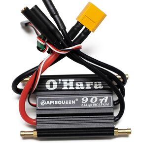 جهاز التحكم في السرعة الإلكترونية O'Hara 150A 2-6S LiPo ESC مقاوم للماء بدون فرشاة مع موصل رأس الموز BEC وXT90 6.0 مم لقوارب RC نموذج السفينة