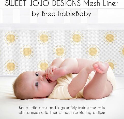 Sweet Jojo Designs + BreathableBaby Boho Desert Sun Taupe Boy Girl Gender Neutral Breathable Mesh Crib Liner Anti-Bumper Baby Infant Beige Ivory Bohemian Mountain Nature Outdoors Geometric Minimalist in Saudi Arabia
